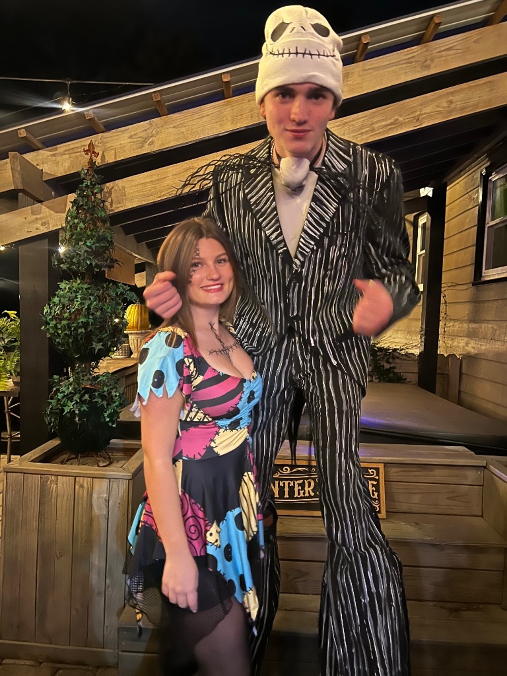 Handmade [Jack Skellington] Halloween Costume Striped Suit | Small Medium Tall